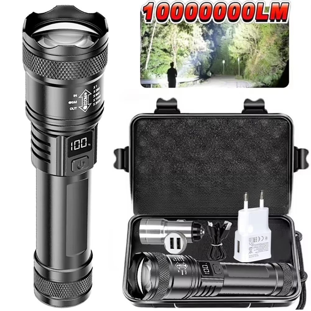 Outdoor Adventure Trips - 100000LM Super Bright Flashlight Type-C Rechargeable