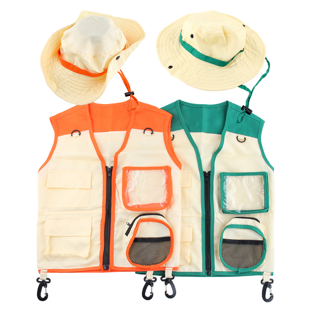 Outdoor Adventure Kit For Boys - Kids Insect Explorer Vest Hat Kit