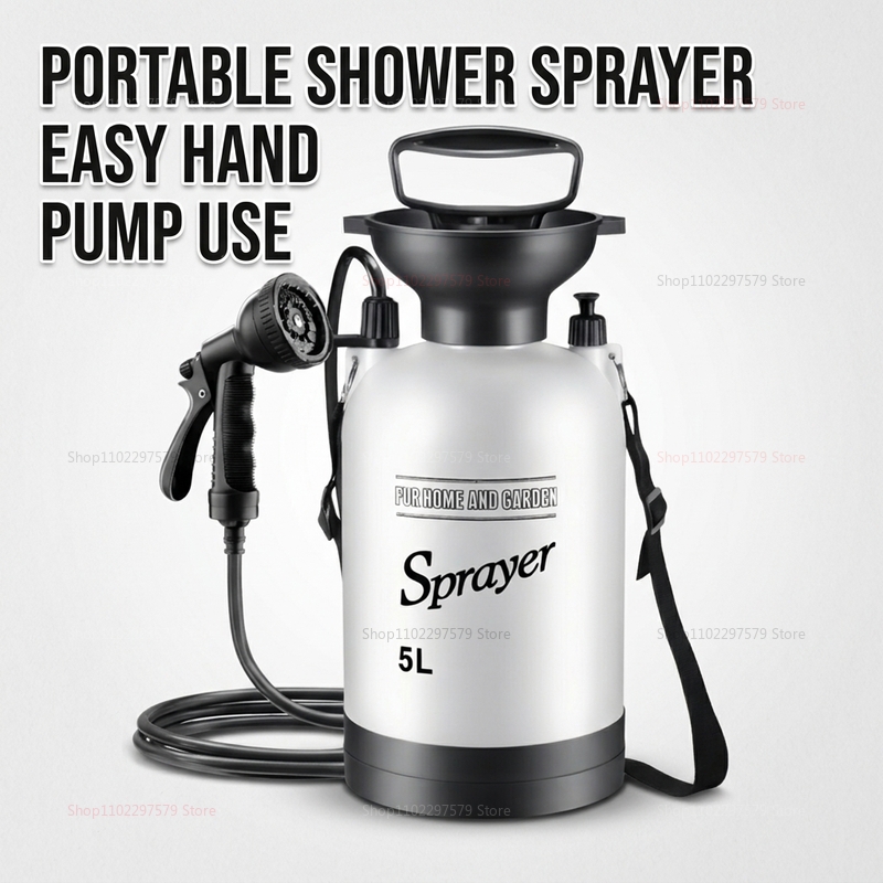 Outdoor Adventure Trips - Portable Camping Shower 5L Manual Pump