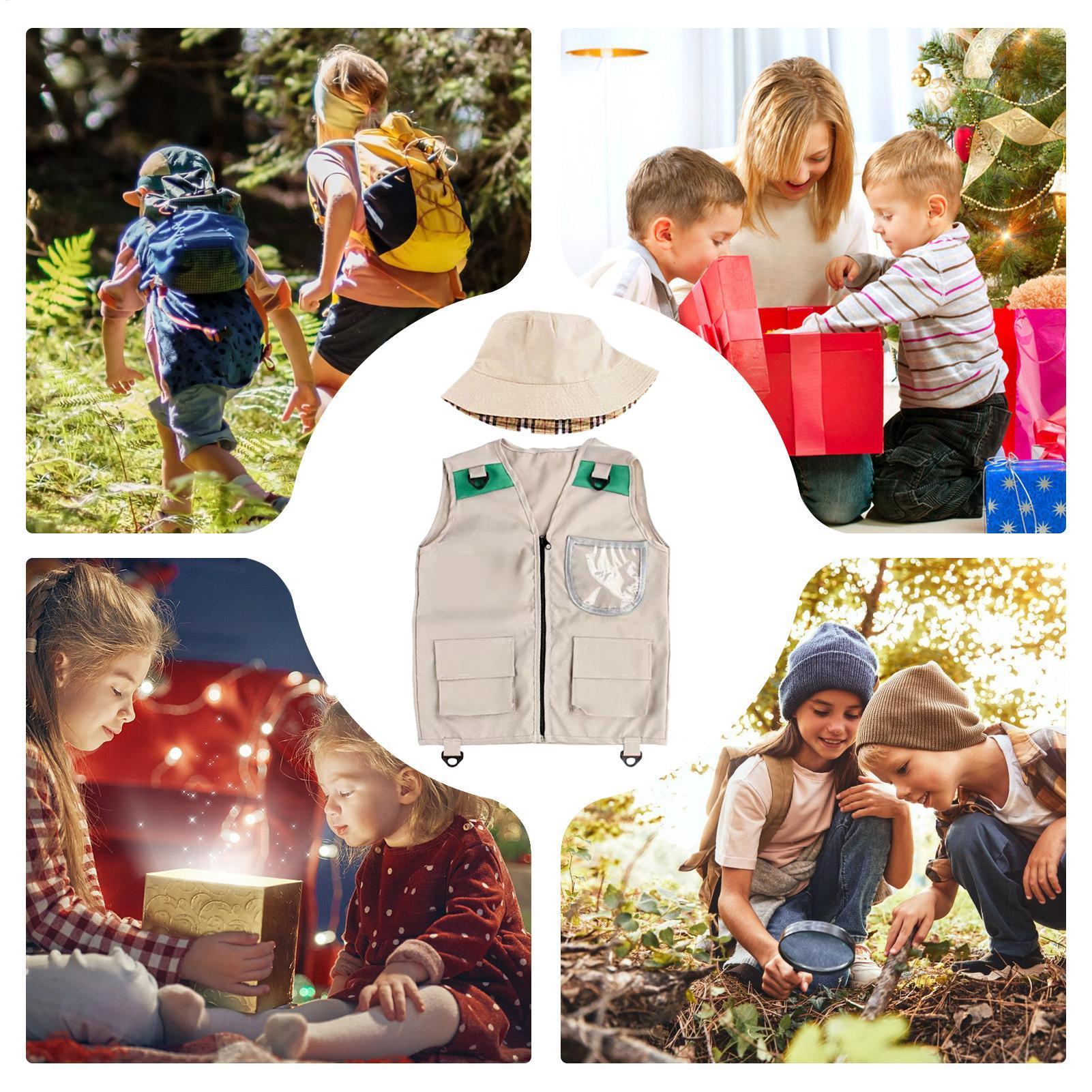 Kids Explorer Vest and Hat Cos - Outdoor Adventure Kit For Boys のレビューと価格