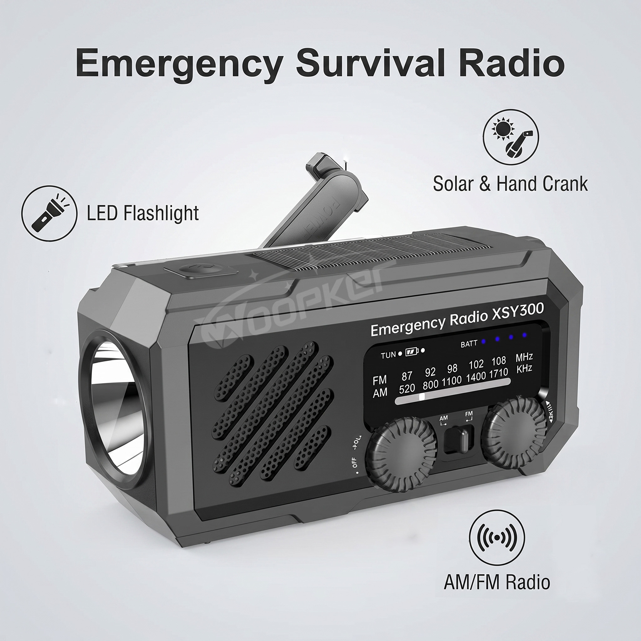 WOOPKER portable radio Solar H - Emergency Radio Solar のレビューと価格