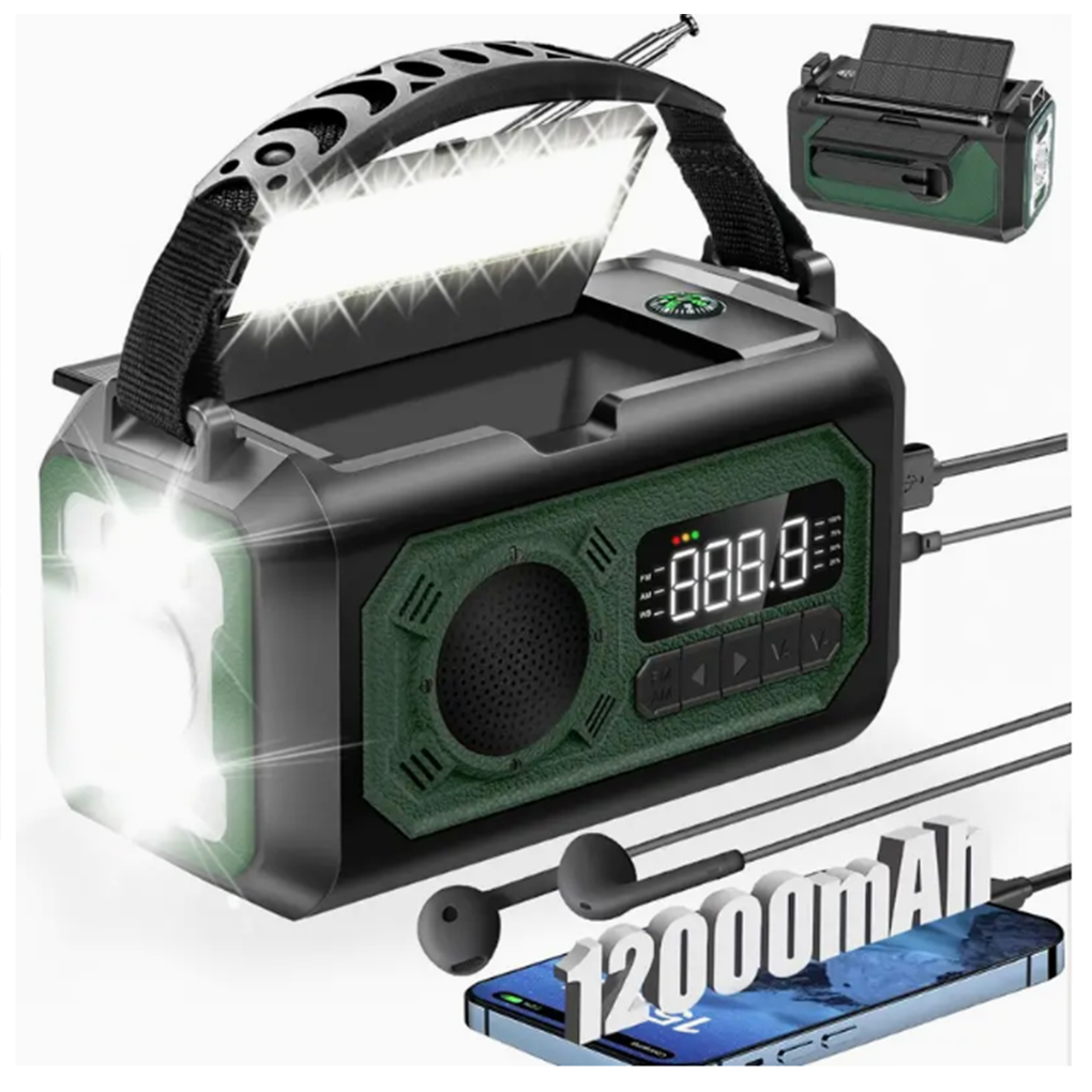 12000mAh Weather Radio AM/FM/N - Emergency Radio Solar のレビューと価格