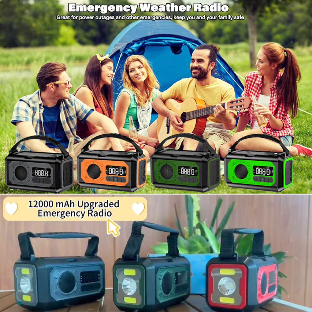 12000mAh Weather Radio AM/FM/N - Emergency Radio Solar のレビューと価格