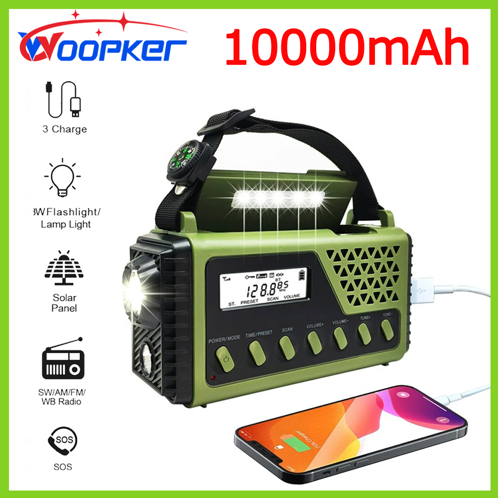 Woopker Radio SY-1199 10000mAh - Emergency Radio Solar のレビューと価格