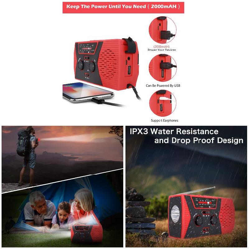 Emergency Solar Hand Crank Rad - Emergency Radio Solar のレビューと価格