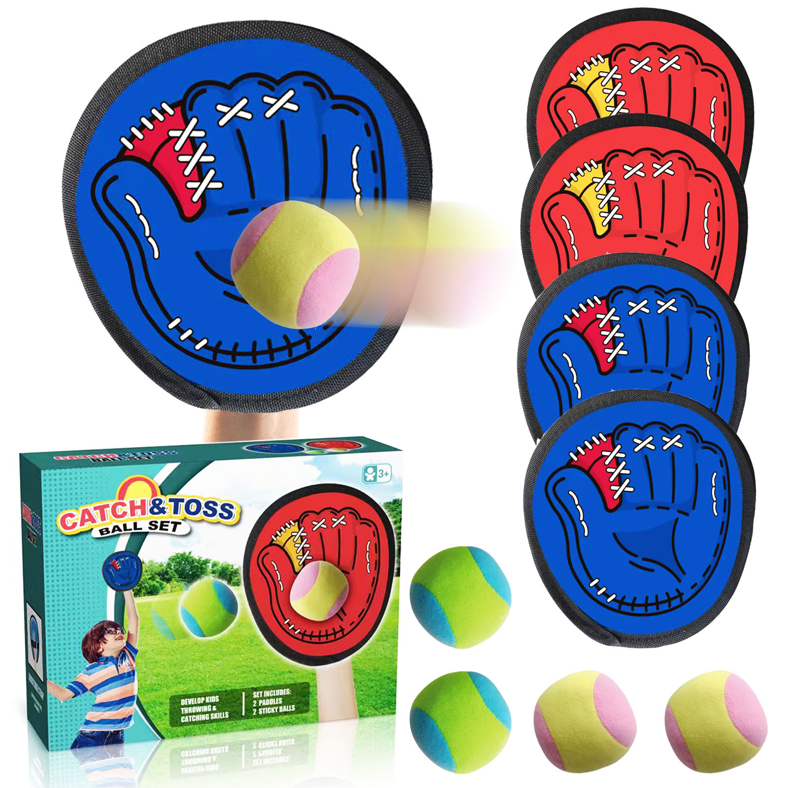4Set Kids Sucker Sticky Ball T - Outdoor Adventure Game のレビューと価格