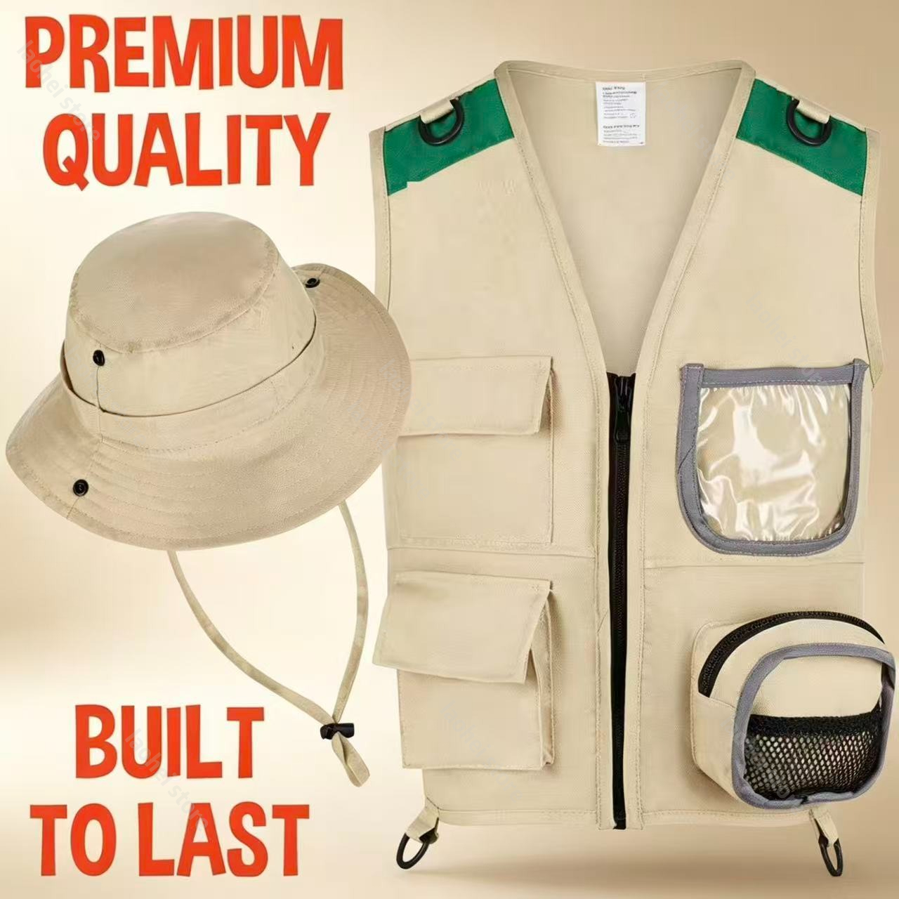 Kids Explorer Vest and Hat Cos - Outdoor Adventure Kit For Boys のレビューと価格