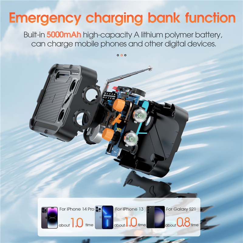 5000mAh Emergency Solar Power  - Emergency Radio Solar のレビューと価格