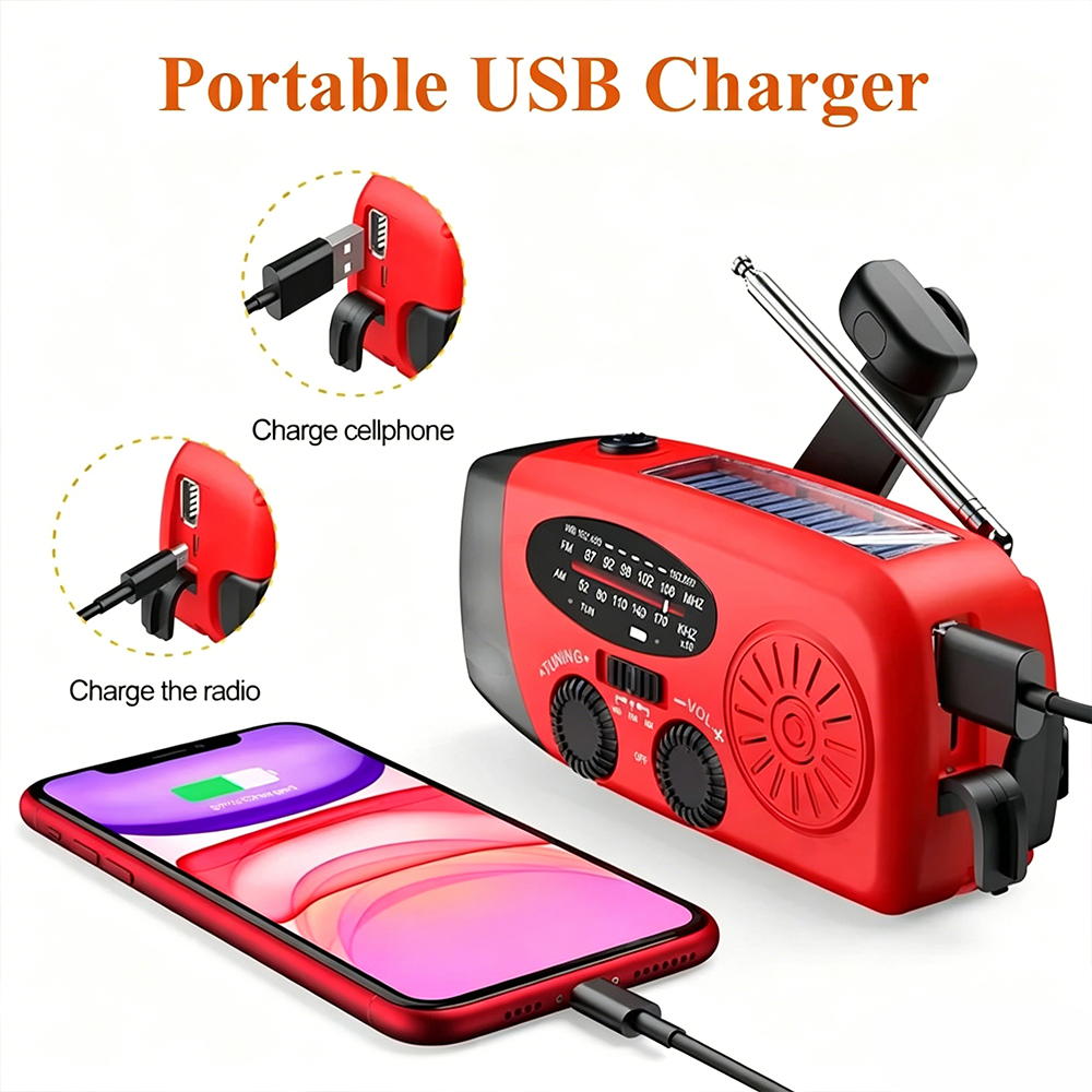 E01 Emergency Hand Crank Solar - Emergency Radio Solar のレビューと価格