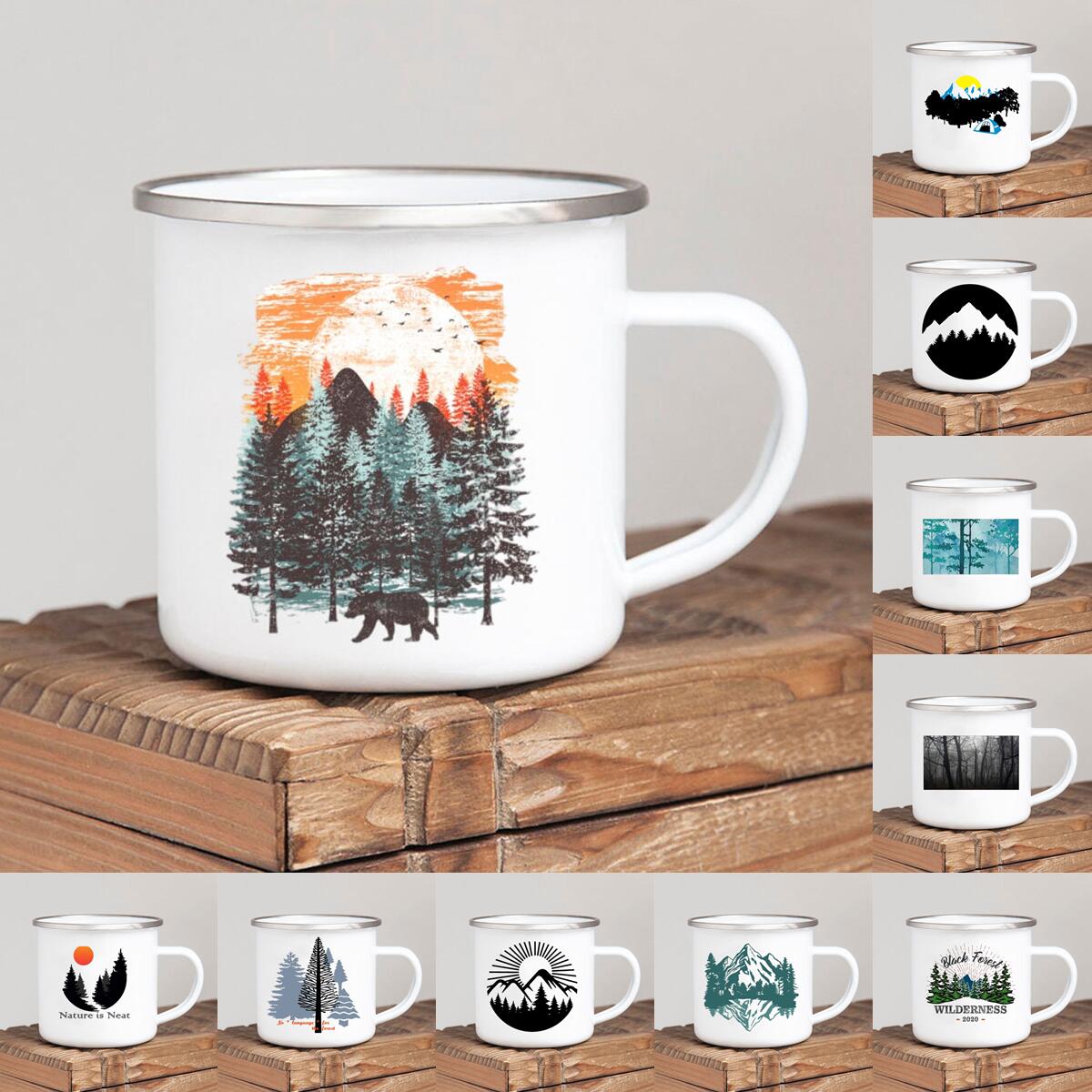 Forest Camp Enamel Coffee Mug  - Outdoor Adventure Ideas のレビューと価格