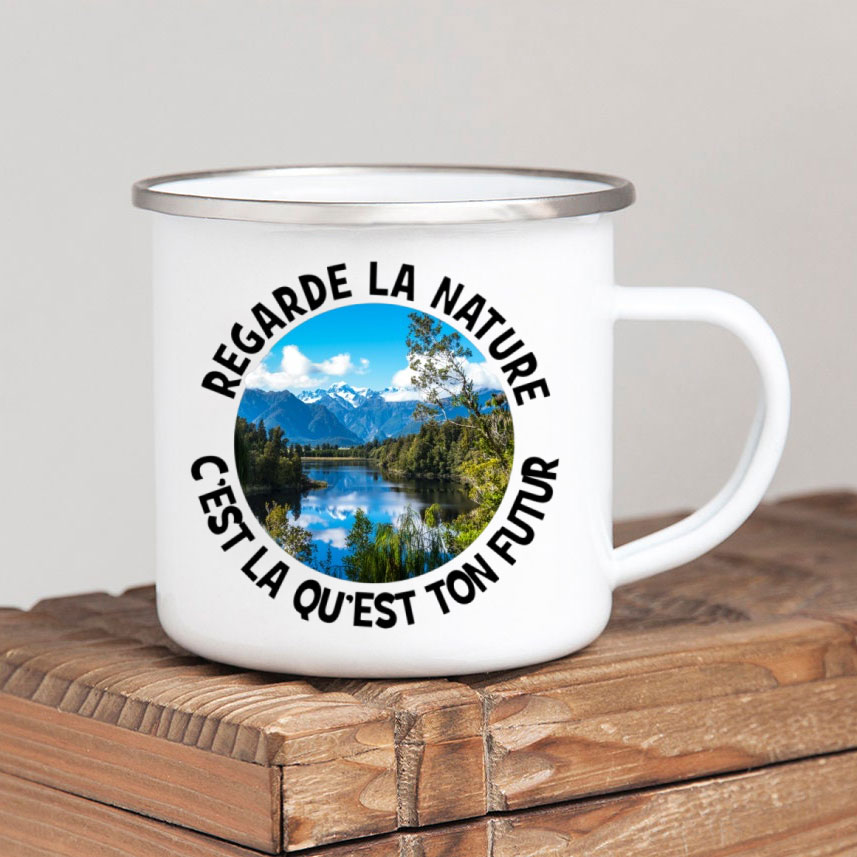 Forest Camp Enamel Coffee Mug  - Outdoor Adventure Ideas のレビューと価格