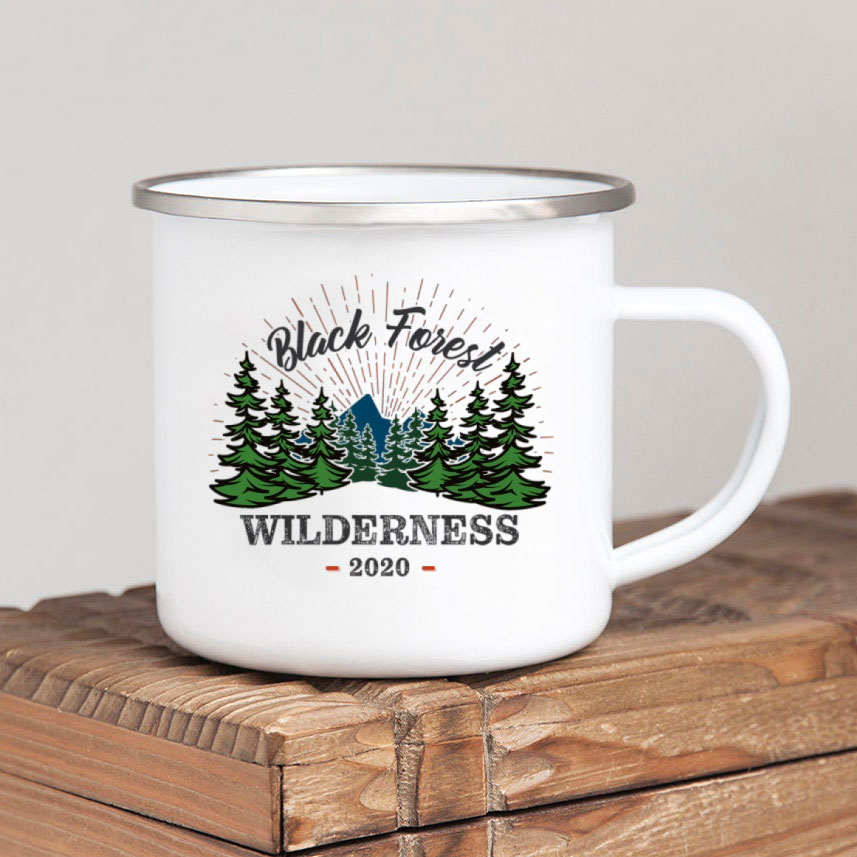 Forest Camp Enamel Coffee Mug  - Outdoor Adventure Ideas のレビューと価格