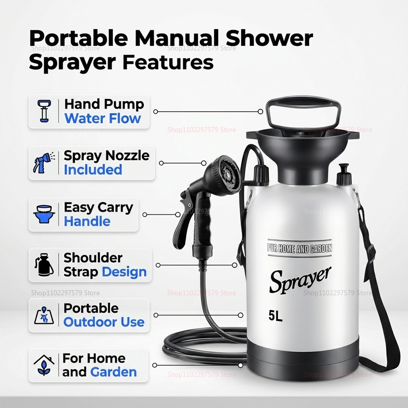 Portable Camping Shower 5L Man - Outdoor Adventure Trips のレビューと価格