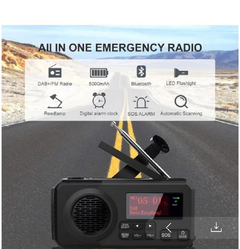 DAB/DAB+/FM Digital Radio with - Emergency Radio Solar のレビューと価格