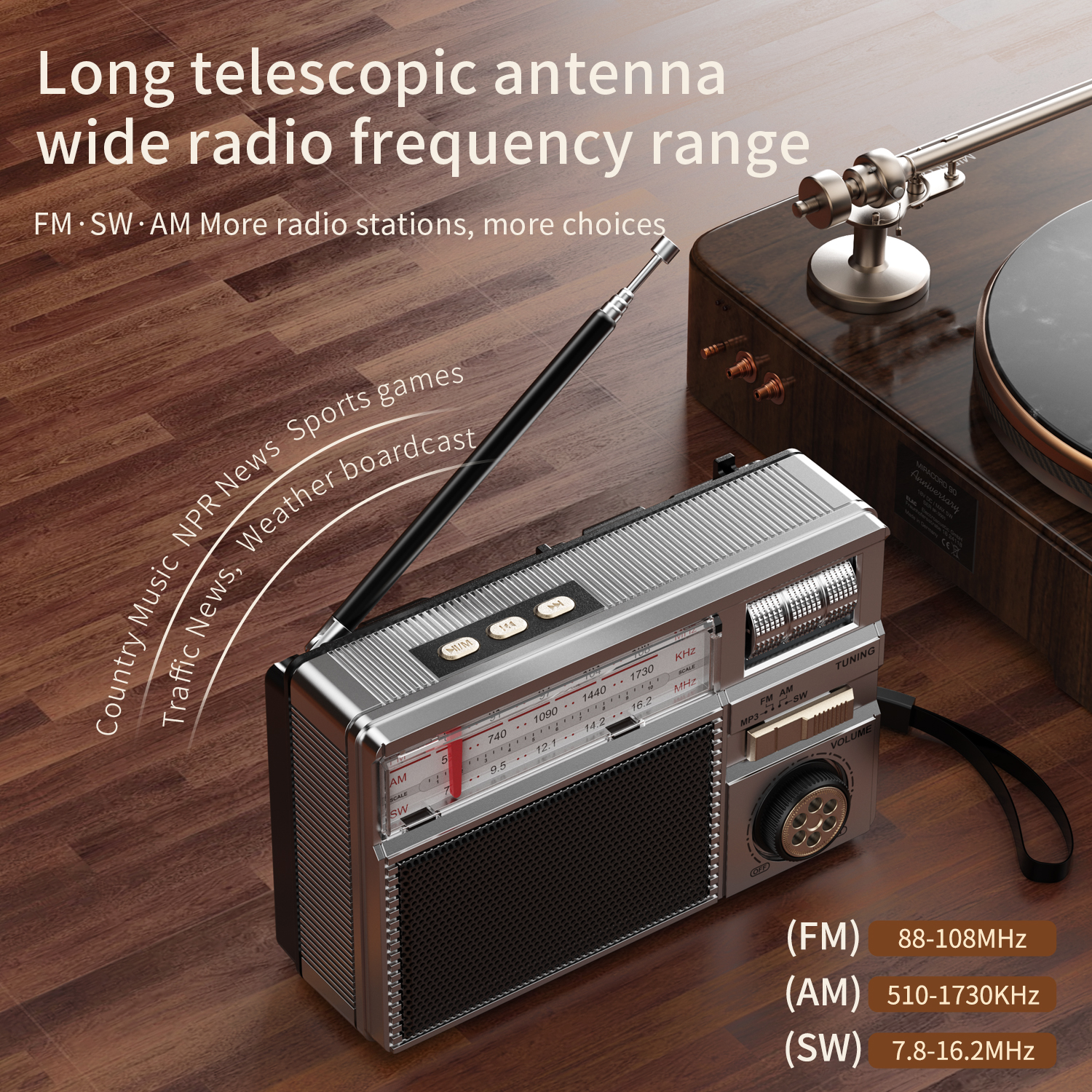 Retro All-Band Radio with Wire - Emergency Radio Solar のレビューと価格