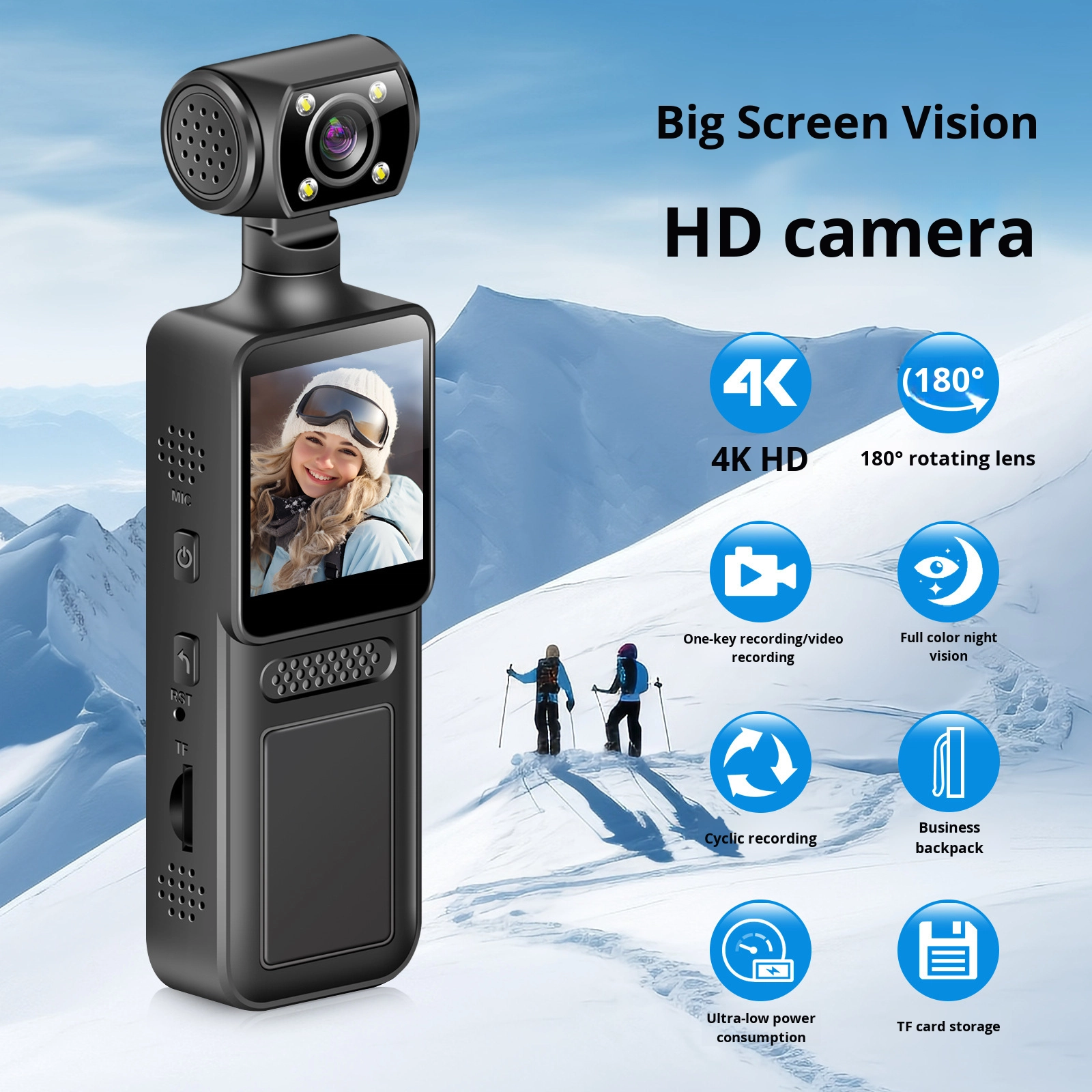 Portable HD WiFi Body-Worn Cam - Outdoor Adventure Video のレビューと価格