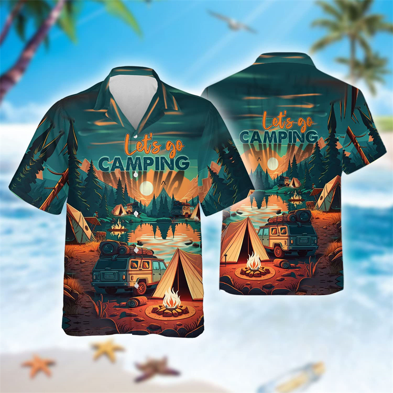 Camping Club 3D Print Beach Sh - Outdoor Adventure Club のレビューと価格