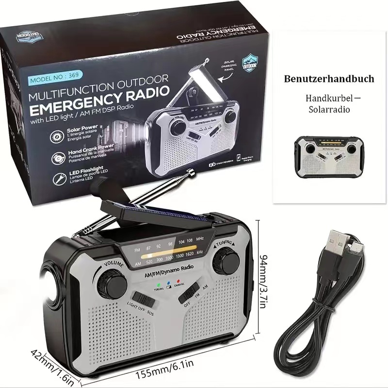 Solar Radio, AM/FM Portable Cr - Emergency Radio Solar のレビューと価格