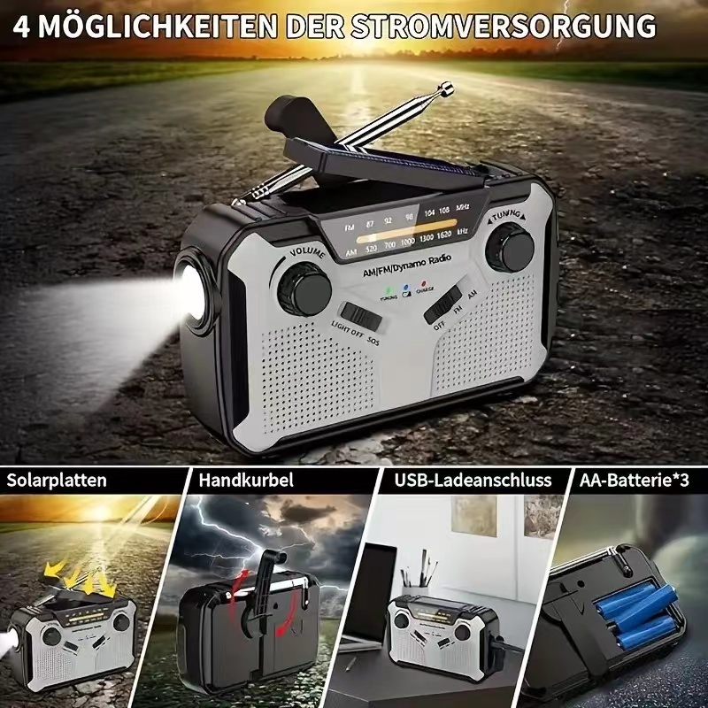 Solar Radio, AM/FM Portable Cr - Emergency Radio Solar のレビューと価格